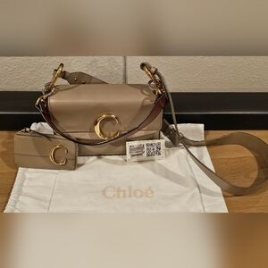 Chloé C Double Carry Shoulder Bag With Matching Wallet